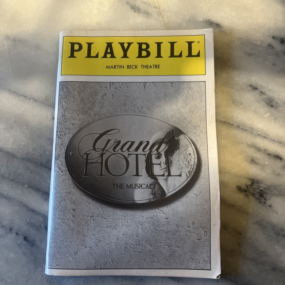 Grand Hotel Opening Night Broadway Playbill